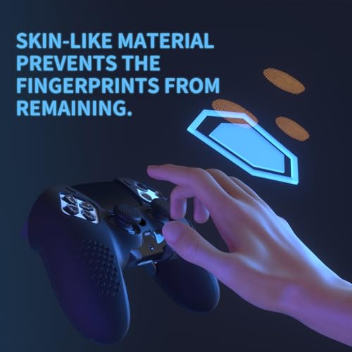 PlayVital 3D Studded Edition Anti-Slip Silicone Cover Case for ps5 Edge Controller, Soft Rubber Protector Skin for ps5 Edge Wireless Controller with 6 Thumb Grip Caps - Black - color: Black
