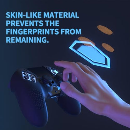 PlayVital 3D Studded Edition Anti-Slip Silicone Cover Case for ps5 Edge Controller, Soft Rubber Protector Skin for ps5 Edge Wireless Controller with 6 Thumb Grip Caps - Black - color: Black