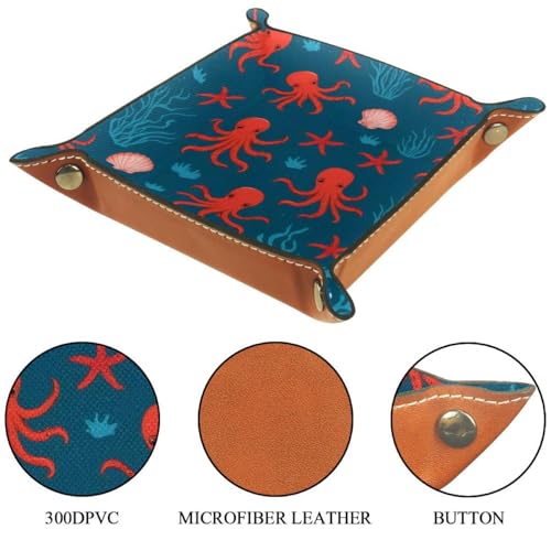 Octopus Pattern Dice Tray Dice Rolling Tray Folding Dice Holder for Dice Games, Like RPG, DND and Other Table Games - color: Multi 1