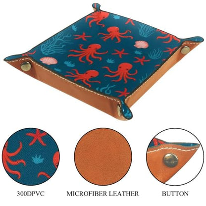 Octopus Pattern Dice Tray Dice Rolling Tray Folding Dice Holder for Dice Games, Like RPG, DND and Other Table Games - color: Multi 1