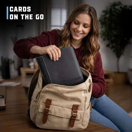 4-Pocket Zip Folio Trading Card Binder for 160 Sleeves Acid-Free
