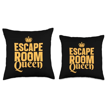 Cool Escape Room Art for Women Girls Escape Game Escape Room Throw Pillow - size: 16x16