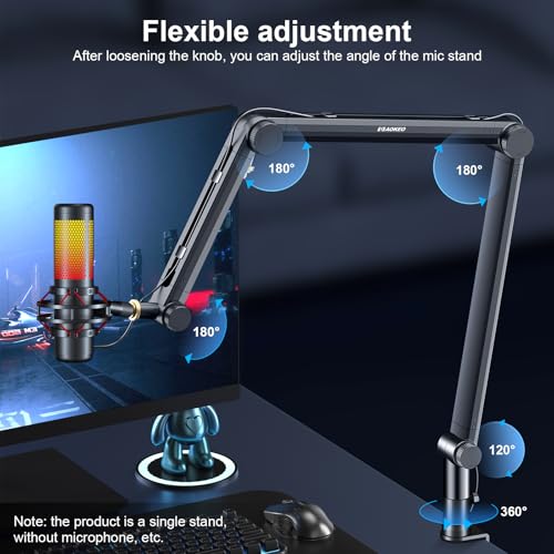 Microphone Arm,Aokeo AK-49 Adjustable Compact Mic Suspension Boom Scissor Arm Stand For Blue Yeti,Snowball iCE,HyperX QuadCast,Etc - color: AK-49