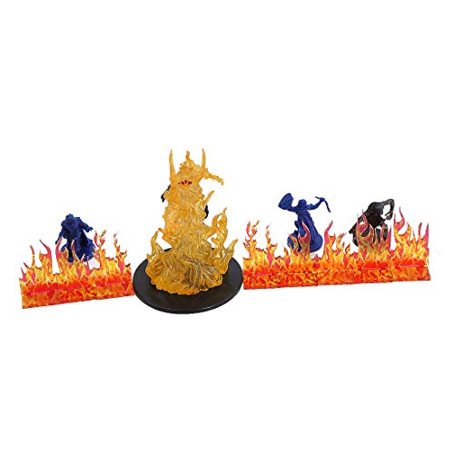 CZYY DND Wall of Fire Miniatures, 8 Acrylic Flame Terrain Pieces | 8 Modular Fire Spell Effects, 1 in Bases, Approx. 2 in Tall, For 25 mm, 28 mm & 32 mm Miniatures and RPG Battle Maps