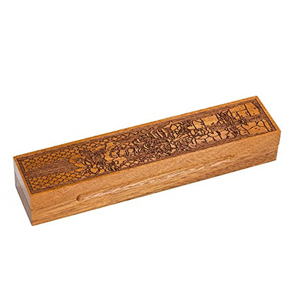 Sapele Wooden DND Dice Box, D&D Dice Holder 7 Die Dice Case with Felt Lined Magnetic Lid for D&D Tabletop Game(Skull & Roses) - color: Skull & Roses