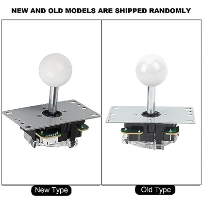Arcade Joystick Gamepad DIY Joystick Arcade Game Fighting Stick Replacement Parts Pin Circuit Board with Ball Head - color: white
