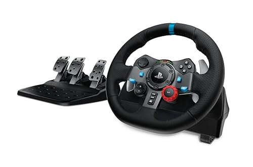 Logitech G29 Driving Force Racing Wheel and Floor Pedals, Real Force Feedback, Stainless Steel Paddle Shifters, Leather Steering Wheel Cover for PS5, PS4, PC, Mac - Black - style: PS5, PS4, PC/Mac