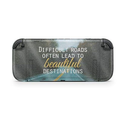 Glossy Glitter Gaming Skin Compatible with Nintendo Switch 2 Console Only - Difficult Roads - Premium 3M Vinyl Protective Wrap Decal Cover - Easy to Apply | Crafted in The USA by MightySkins - color: Difficult Roads, size: Switch 2 Console Skin Only, styl