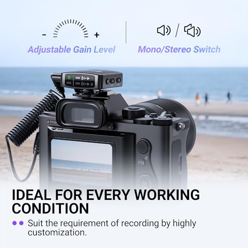 FIFINE Wireless Lavalier Microphone for iPhone/Android/Camera, 2 Pack Cordless Lapel Mic System for Vlog Recording Video YouTube/TikTok Interview, Condenser Clip-On Microphone with Charging Case-M9 | Condenser Clip-On Lapel Mic System, Charging Case, for