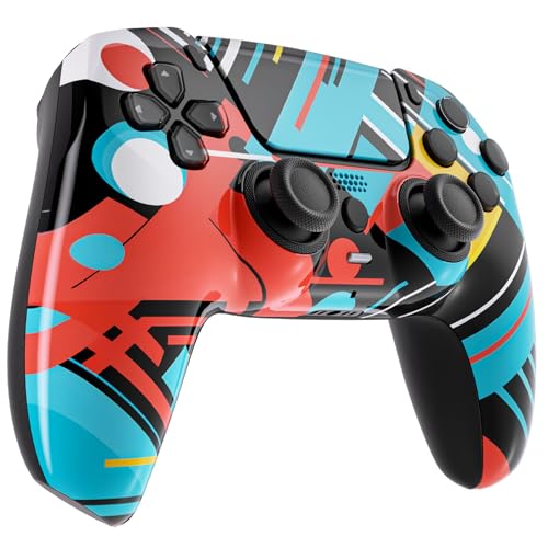 Custom Controllerzz Custom Wireless Controller Compatible with PS5 - Multiple Designs Available (Abstract Fusion) - color: Abstract Fusion