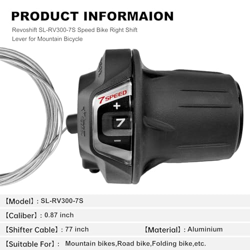 7 Speed Bike Shifter SL-RV300-7 Speed Shifter Lever Bicycle Twist Grip Thumb Gear Shifter for MTB Folding Mountain Bike - size: RV300-7R