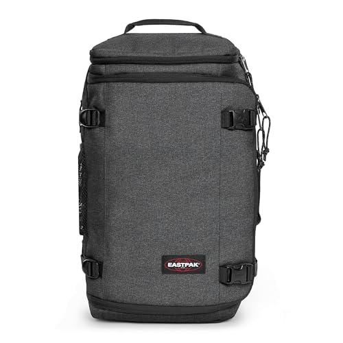 EASTPAK Carry Pack – Convertible Duffel & Backpack, 30L Cabin-Size Travel Bag, Laptop Sleeve, Water Bottle Holder, Multiple Pockets, Black Denim - color: Black Denim