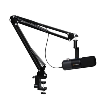 NearStream AM10X USB/XLR Dynamic Podcast Microphone with Boom Arm | Supercardioid Mic with AI Noise Cancellation, Mute, Gain and Monitoring, for PC, Audio Mixer, Podcasting, Streaming, Gaming