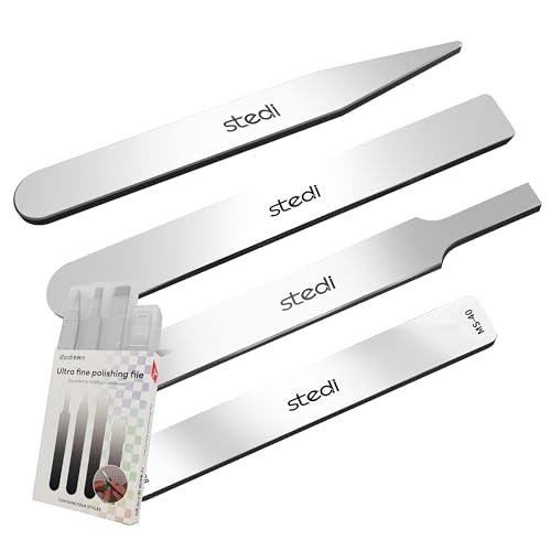 stedi Hobby Model Polishing Tools 4 PCS, Ultimate Precision Files | #10000 Grit Glass Mirror Grinding Tools for Plastic Gundam Models, Wood, Resin-base parts. - style: 4 PCS #10000 Grit Glass Files