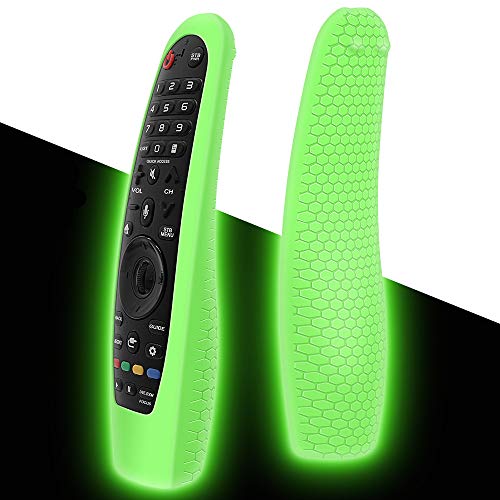 Remote Silicone Case Compatible with LG AN-MR19BA Smart TV Magic Remote Control, Shockproof Protective Cover for LG Smart TV Remote AN-MR18BA/AN-MR650/AN-MR600 (Glow Green) - color: Glow Green