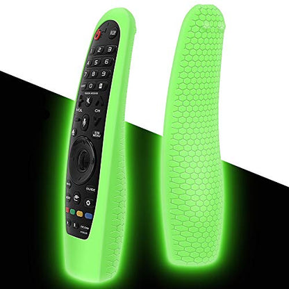 Remote Silicone Case Compatible with LG AN-MR19BA Smart TV Magic Remote Control, Shockproof Protective Cover for LG Smart TV Remote AN-MR18BA/AN-MR650/AN-MR600 (Glow Green) - color: Glow Green