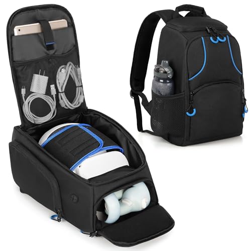 PGmoon Carrying Bag Compatible with Oculus Meta Quest 2/Quest 3/Quest 3S | Travel Backpack Case with Lots of Space for Accessories (Patent Design)