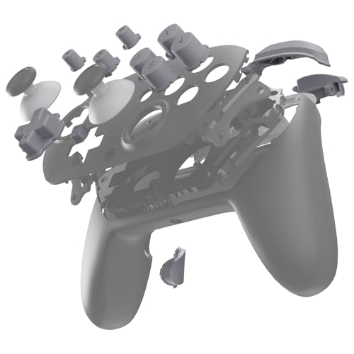 eXtremeRate DIY Replacement Full Set Buttons for Nintendo Switch 2 Pro Controller, Custom ABXY Dpad + - Home Capture Power L R ZR ZL Triggers Sync GL GR Buttons for Switch 2 Pro - New Hope Gray - color: New Hope Gray