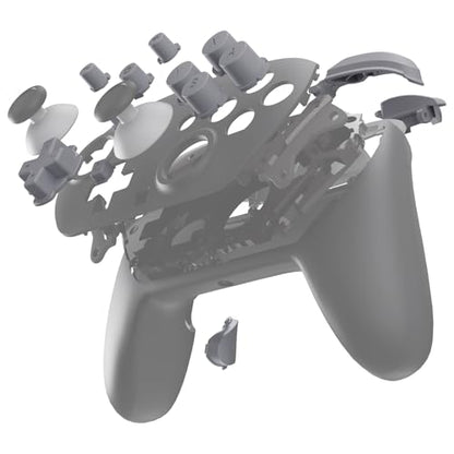 eXtremeRate DIY Replacement Full Set Buttons for Nintendo Switch 2 Pro Controller, Custom ABXY Dpad + - Home Capture Power L R ZR ZL Triggers Sync GL GR Buttons for Switch 2 Pro - New Hope Gray - color: New Hope Gray