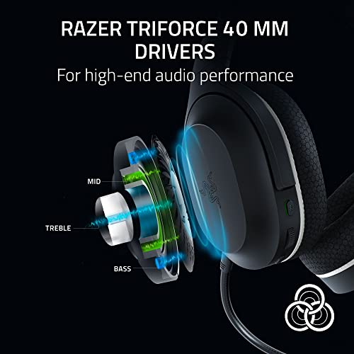 Razer Barracuda X Wireless Gaming & Mobile Headset (PC, PlayStation, Switch, Android, iOS): 2.4GHz Wireless + Bluetooth - Lightweight - 40mm Drivers - Detachable Mic - 50 Hr Battery - Roblox Edition - color: Roblox, size: Standard, style: Barracuda X