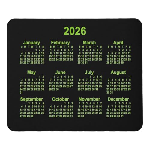 2026 Calendar Mouse Pad Office Desk Accessory Gift for Coworkers Mouse Mat 9.5"x8" Color:2026 Desk Calendar - color: 2026 Desk Calendar, size: 9.5"x8"