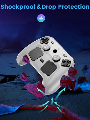 Oshmirian Case Cover for Steam Controller 2 2026,Soft Silicone Protector Cover,Skin Case for Steam Controller 2 with Button Cap, Anti-Scratch,Shockproof,White - color: White