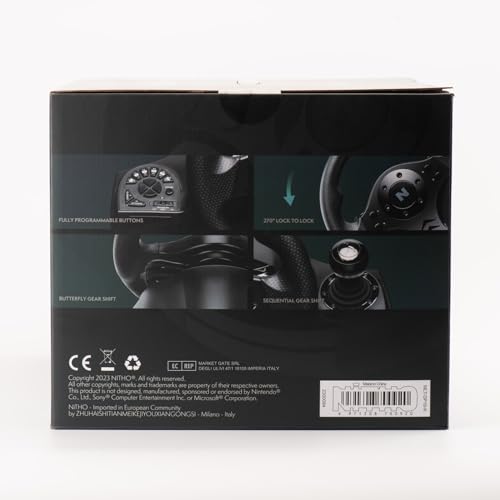 Nitho Drive Pro V16 Gaming Steering Wheel with Pedals and Shifter, 270 Degrees Racing Wheel with Dual Vibration, Compatible with PC, PS3, PS4, Xbox One, Xbox Series X|S and Switch - color: Drive Pro V16
