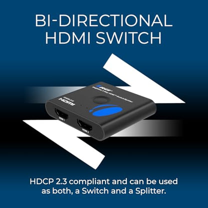 OREI 8K Bi-Directional HDMI Switch 2x1/1x2 – 8K@60Hz, 4K@60Hz, 40Gbps, HDCP 2.3, HDR10+, Dolby Vision (UHDS-212) | OREI 8K Bi-Directional HDMI Switch 2x1/1x2 – 8K@60Hz, 4K@60Hz, 40Gbps, HDCP 2.3, HDR10+, Dolby Vision