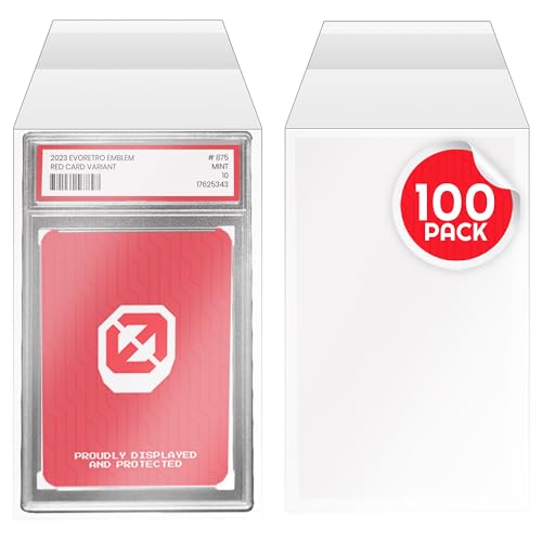 EVORETRO PSA Graded Resealable Sleeves - Premium Acid-Free Card Protection, Archival-Safe, Crystal Clear, Dustproof, Scratch Resistant - 100 Pack for Collectors - size: PSA Graded Resealable Sleeves (Pack of 100)