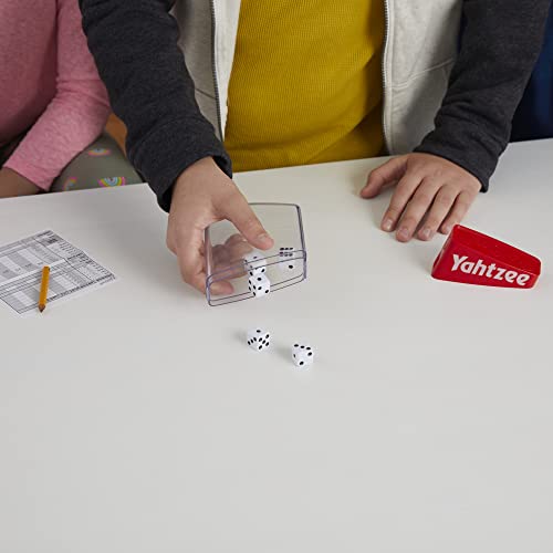 Hasbro Gaming Yahtzee Board Game, Fast-Playing Dice Game for Kids, Teens, and Adults, Strategy Games, Family Games for Kids, 2 or More Players, Ages 8 and Up