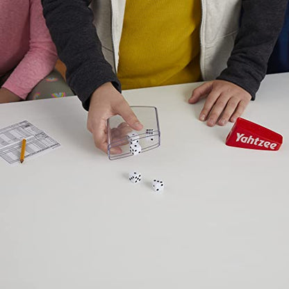 Hasbro Gaming Yahtzee Board Game, Fast-Playing Dice Game for Kids, Teens, and Adults, Strategy Games, Family Games for Kids, 2 or More Players, Ages 8 and Up