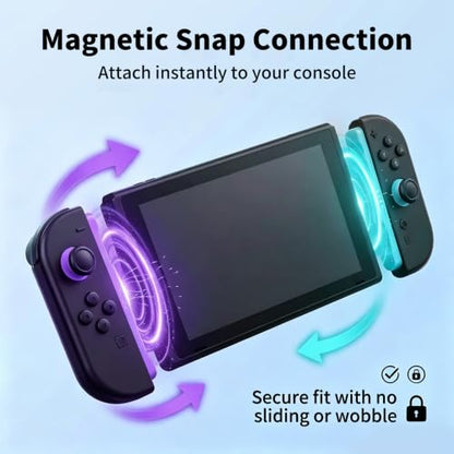 Switch 2 Controller Compatible with Nintendo Switch 2 Controller, Replacement Wireless Controller for Switch 2, Support Rumble/Motion Controls/Gamechat(Pruple & Green)