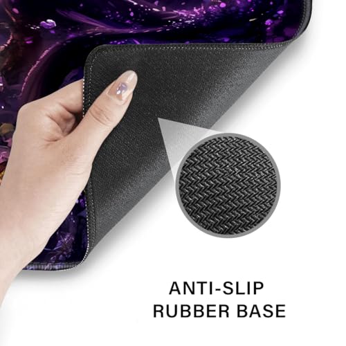 Desk Pad and Keyboard Wrist Rest, Large Mouse Pad + Keyboard Pad+Mouse Wrist Support, Non-Slip Desk Mat Protector for Office, Home 31.5×11.8 Inches Anime Dragon - color: Dragon