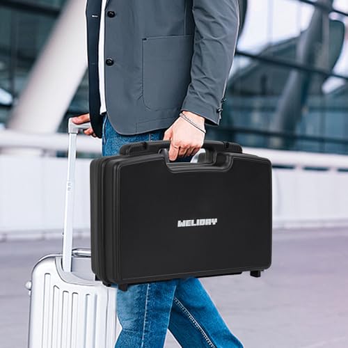 64 Slot Miniature Figure Storage & Carrying Case with 2 Foam Layers | Hard Shell Figurine Minature Case with 2 Customizable Foam Layers for Large Miniatures