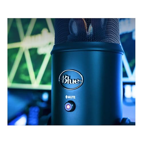 Logitech Creators Blue Yeti USB Microphone for PC, Mac, Gaming, Recording, Streaming, Podcasting, Studio and Computer Condenser Mic with Blue VO!CE effects, 4 Pickup Patterns, Plug and Play - Blackout | Blue Vo!ce Effects, 4 Pickup Patterns, Plug and Play