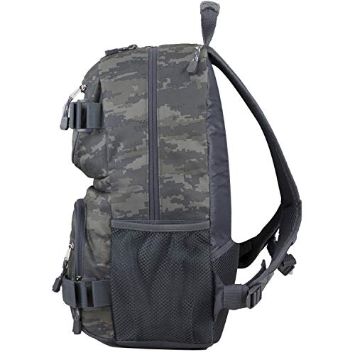 Eastsport Travel Skateboard Backpack Double Strap Laptop Bag Multi-Sport Design for Men and Women, Static Camo - color: Static Camo