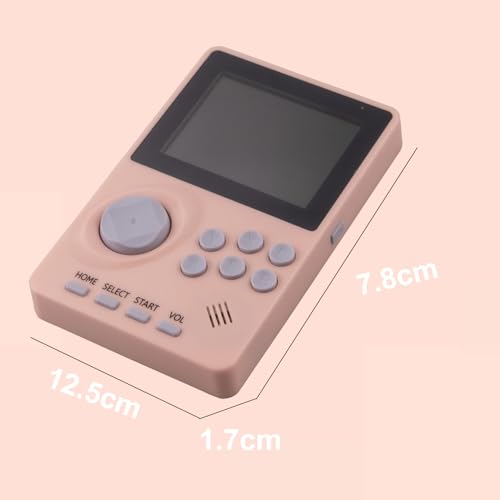 16 Bit Handheld Video Game Console for Kids Adults，2.8-inch Super Wide Lcb Preloaded 100 HD Handheld Game Console Seniors Electronic Game Player Birthday Present Xmas (Pink) - color: Pink