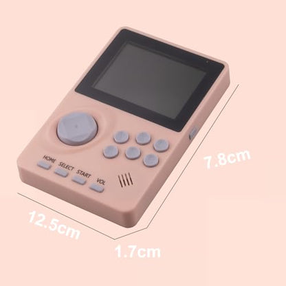 16 Bit Handheld Video Game Console for Kids Adults，2.8-inch Super Wide Lcb Preloaded 100 HD Handheld Game Console Seniors Electronic Game Player Birthday Present Xmas (Pink) - color: Pink