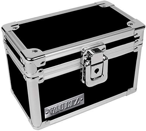 Vaultz VZ01169 Locking Index Card File with Flip Top Holds 350 3 x 5 Cards, Black - color: Black, size: 3 X 5 Inch