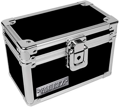 Vaultz VZ01169 Locking Index Card File with Flip Top Holds 350 3 x 5 Cards, Black - color: Black, size: 3 X 5 Inch