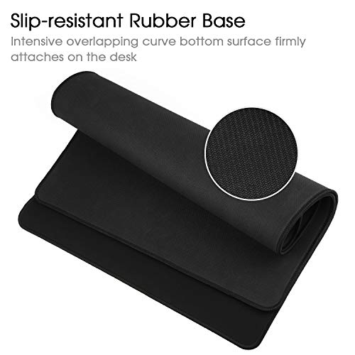 Gaming Mouse Mat/Mouse Pad 35.4x15.7x0.12Inch | XXL Mouse pad | Table mat/Large Size | Improved Precision and Speed | Rubber Base for Stable Grip on Smooth Surfaces Non-Slip (90x40 Black004) - color: 90x40 Black004