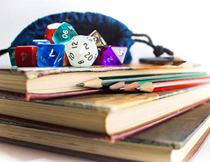 DND Dice Red Blue Polyhedral Dice Set for Dungeon and Dragons MTG RPG D&D D20 D12 D10 D8 D6 D4 - color: Red & Blue Dice