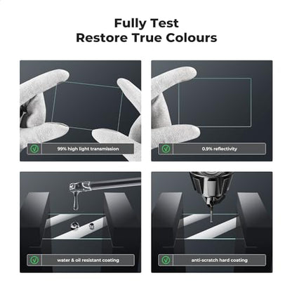 K&F CONCEPT 3pcs Screen Protector Compatible with Sony ZV-E1/A7 IV/A6700/A7CII Camera & Hot Shoe Cover, Ultra Clear Tempered Glass Screen Protector, Anti Scratch Bubble Free Ultra Resistant - size: ZV-E1/A6700/A7 IV/A7CII