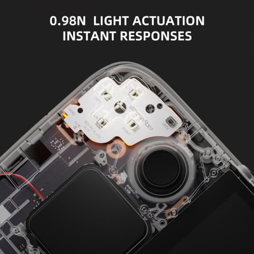 eXtremeRate Face Clicky Kit for Steam Deck OLED Handheld Console, Custom Dpad View A B X Y Menu Keys Face Buttons Mouse Clicky Kit for Steam Deck OLED Console - 0.98N Actuation Force Light Version - size: Light Version