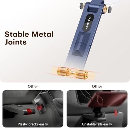 OMOTON 360°Rotating Adjustable Aluminum for MagSafe Tripod Mount, Navy Blue | Magnetic Phone Tripod for iPhone 17/16/15 Pro Max Air, Foldable Cell Phone Stand Fits Vlog, Gym Travel Essentials Accessories - color: 3-Navy Blue