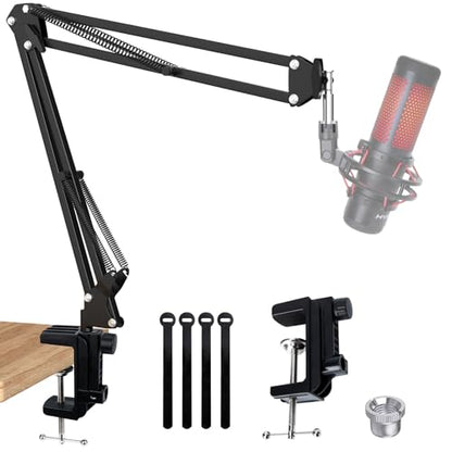 QuadCast Boom Arm, Mic Arm for Blue Yeti HyperX QuadCast SoloCast Fifine AM8 and Most Microphone, Mic Stand Desk with 3/8" to 5/8" Adapter by SUNMON - color: Mic Boom Arm