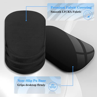 Ergonomic Mouse Pad Wrist Support，Wrist Rest Mouse pad for Carpal Tunnel Pain Relief with Memory Foam&Non-Slip PU Base, Mouse Pads for Wireless Mouse & Desk (12x8 inch,Black)