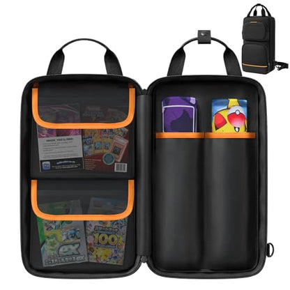 Playmat Tube Case for 2pcs L24’’x W14’’/L31’’x W15.5’’ Playmats, Gaming Mat Tube Organizer Bag with Card Pocket & Dice Holder & Shoulder Strap Fits for MTG, TCG, Trading Card Games, Travel