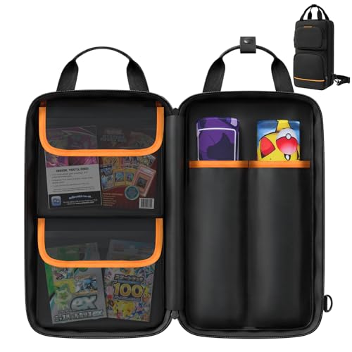 Playmat Tube Case for 2pcs L24’’x W14’’/L31’’x W15.5’’ Playmats, Gaming Mat Tube Organizer Bag with Card Pocket & Dice Holder & Shoulder Strap Fits for MTG, TCG, Trading Card Games, Travel