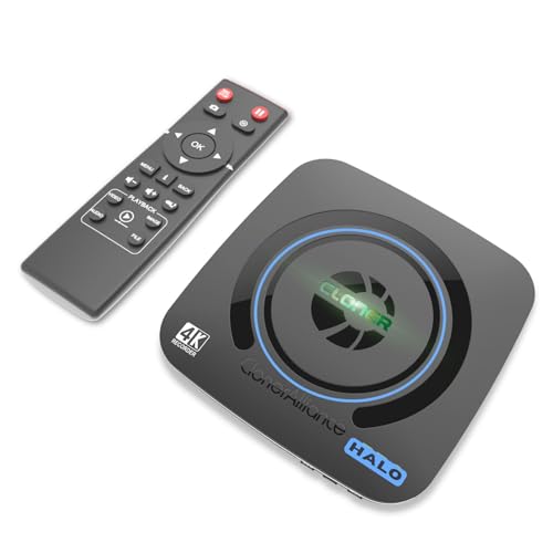 ClonerAlliance UHD Halo, 4K@60fps Standalone Video Recorder with H.265/H.264 Codec, HDMI & Mobile Dual Capture, 4K@60fps Passthrough, Audio Extract/Mix.